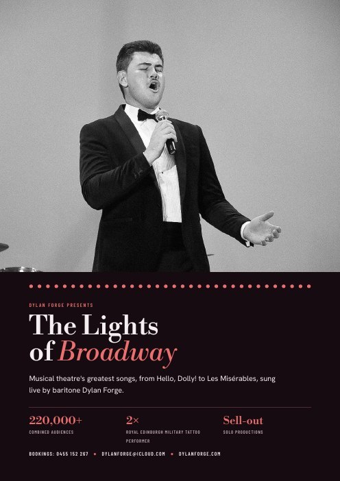 Cover of the The Lights of Broadway press kit
