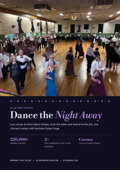 Cover of the Dance the Night Away press kit