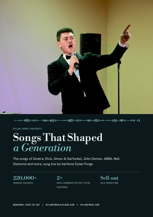 Cover of the Songs That Shaped a Generation press kit