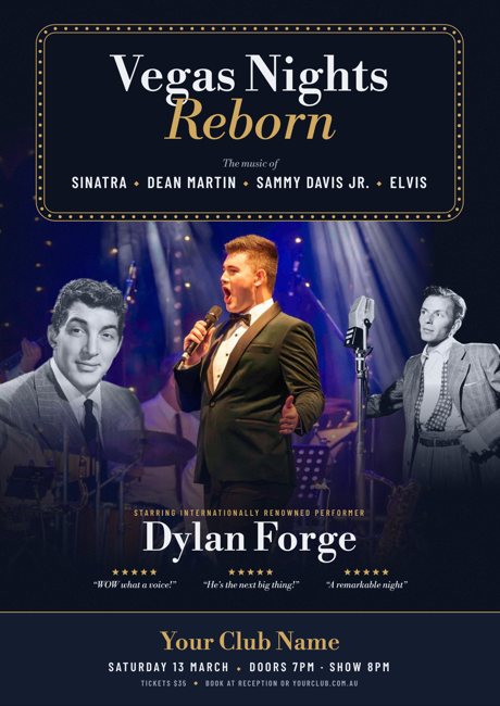 Sample portrait poster for Vegas Nights Reborn