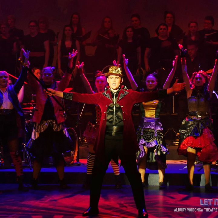 Dylan Forge as the ringmaster in Let It Go! with Albury Wodonga Theatre Company