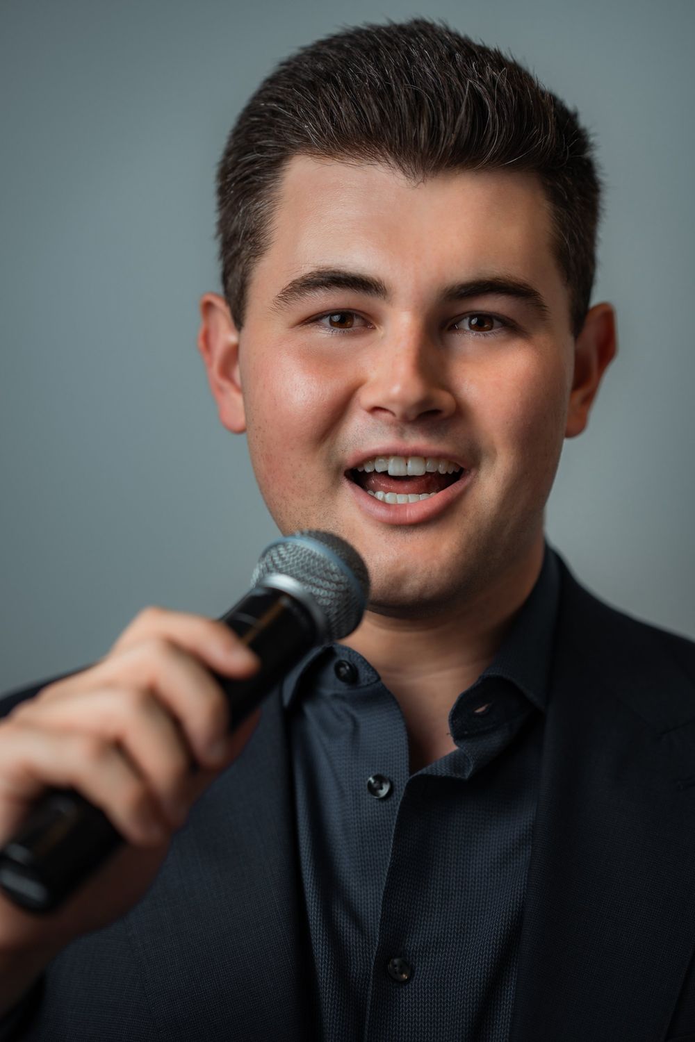 Dylan Forge hosting an event